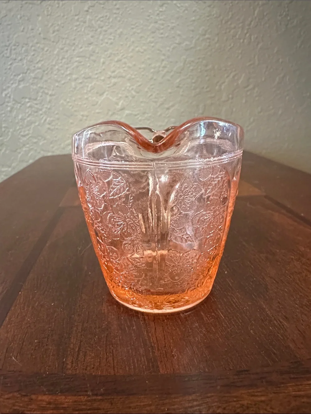 VTG 1930’s Jeannette Pink Cherry Blossom Child’s Toy Creamer Depression Glass